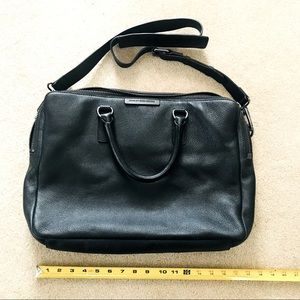 Marc Jacobs leather black lab top bag briefcase antique y2k classic